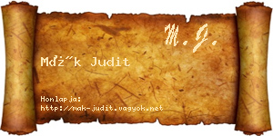 Mák Judit névjegykártya